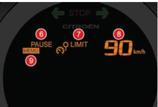 Citroën C4. Anzeigen im Kombiinstrument