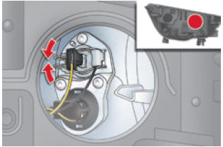 Citroën C4. Austausch der Glühlampen des Fernlichts