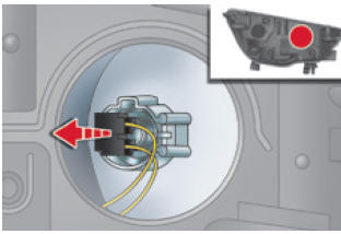 Citroën C4. Austausch der Glühlampen des Fernlichts