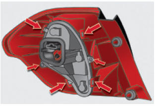 Citroën C4. Austausch der Glühlampen hinten