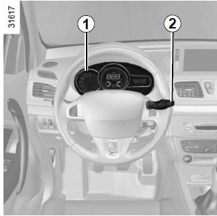 Renault Megane. Displays und anzeigeinstrumente