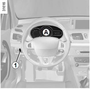 Renault Megane. Kontrolllampen