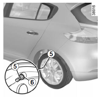 Renault Megane. Gaspatrone zur Reifenreparatur und Reifenfüllset