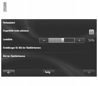 Renault Megane. Aktivierung, Deaktivierung der Rückfahrkamera