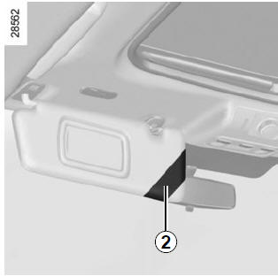 Renault Megane. Ablage an der Sonnenblende 2