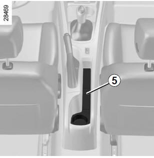 Renault Megane. Ablagefächer in der Mittelkonsole 