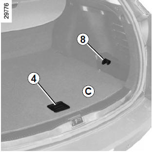 Renault Megane. Gepäckraumunterteilung