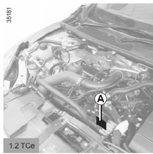 Renault Megane. Motortypenschilder 