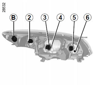 Renault Megane. Abblendlicht mit Halogenlampen