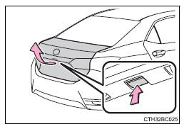 Toyota Corolla. Kofferraumöffner