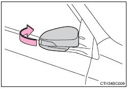 Toyota Corolla. Manuelles Einklappen der Spiegel