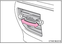 Toyota Corolla. Einstellen der Position sowie Öffnen und Schließen der Luftauslässe