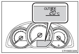 Toyota Corolla. Außentemperaturanzeige