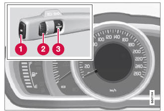 Volvo V40. Menübenutzung - Kombinationsinstrument