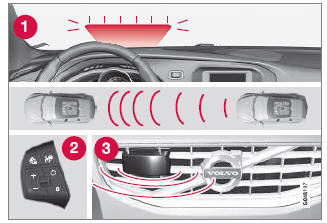 Volvo V40. Adaptive Geschwindigkeitsregelanlage* - Funktion