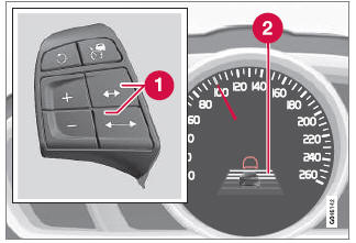 Volvo V40. Zeitabstand einstellen