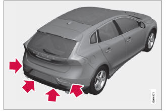 Volvo V40. Sensoren reinigen