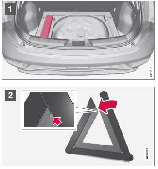 Volvo V40. Aufbewahrung und Aufklappen