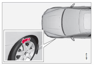 Volvo V40. Drehrichtung