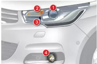Citroën C4. Frontleuchten