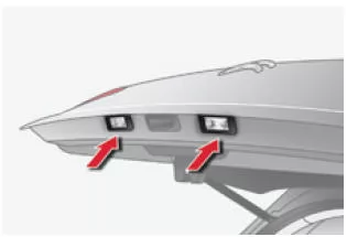 Citroën C4. Austausch der Glühlampen der Kennzeichenbeleuchtung