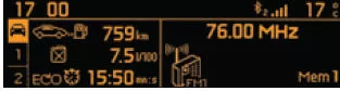 Citroën C4. Anzeige der Informationen