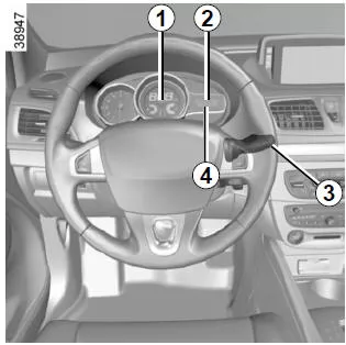 Renault Megane. Reinitialisierung des Bezugswertes für den Reifendruck