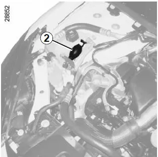 Renault Megane. Fahrzeuge mit manueller Entlüftungspumpe