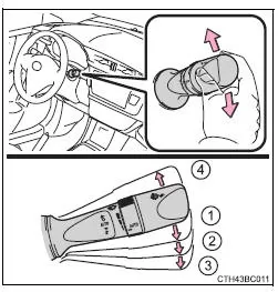 Toyota Corolla. Betätigen des Wischerhebels
