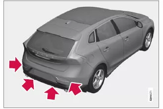Volvo V40. Sensoren reinigen