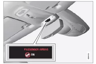 Volvo V40. Beifahrerairbag - Aktivierung/Deaktivierung