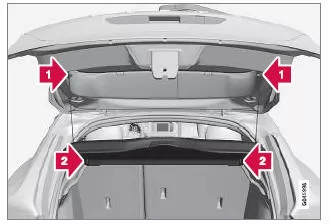 Volvo V40. Herausnehmen der Hutablage