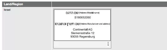 Volvo V40. Typengenehmigung - Reifendrucküberwachung (TPMS)