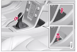 Volvo V40. Automatische Wählhebelsperre deaktivieren
